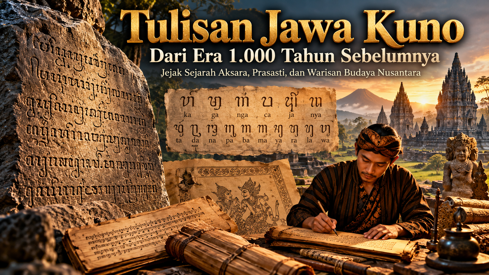 Mengenal Tulisan Jawa / Aksara Kuno dari Masa Sekitar 1.000 Tahun Silam